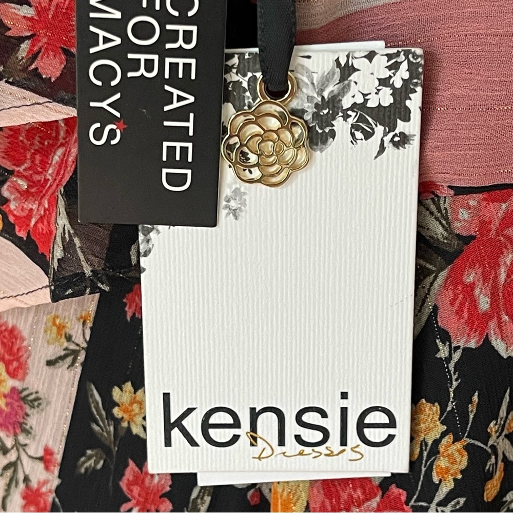 Kensie Mixed-Print High-Low Dress Size 12 - Picture 8 of 10